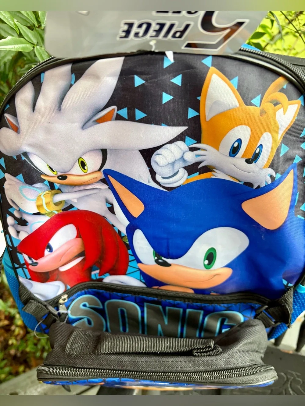 NWT SONIC THE HEDGEHOG Backpack & Lunch Set - 5 Piece